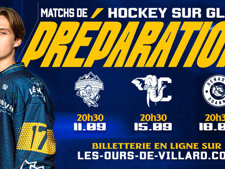 Hockey sur glace, match de préparation