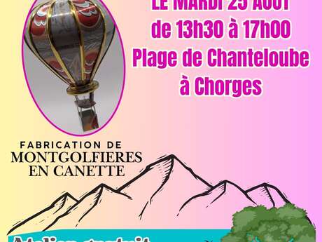 Animation Plage - Montgolfière en canette