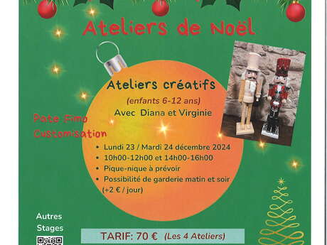 Centre culturel agasc - activités vacances de noël