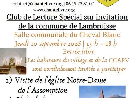 Club de lecture spécial à Lambruisse