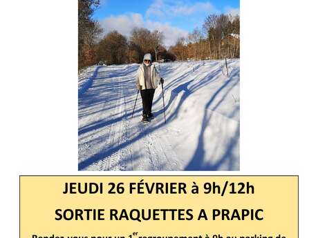 Sortie raquette à Prapic