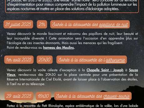 Soirée d'observations des étoiles à Sauze