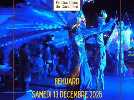 Petite cité d'Anjou en lumière à Béhuard