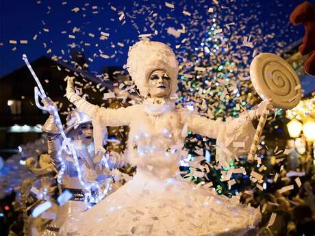 Soirée de Noël sur le front de neige de Pelvoux