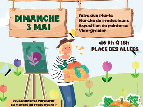 Fête du Printemps : foire aux plants, marché de producteurs, vide-grenier, exposition de peintures