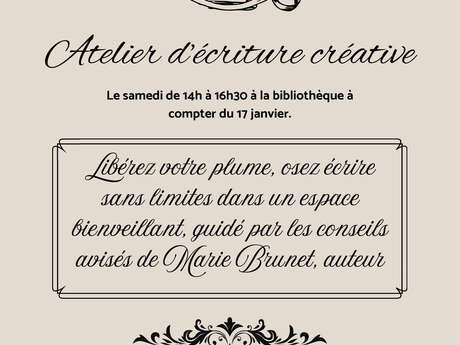 Atelier d'écriture créative à la médiathèque