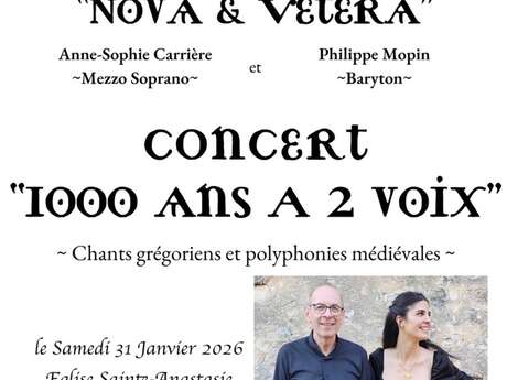Concert : 1000 ans à 2 voix - Chants grégoriens et polyphonies médiévales