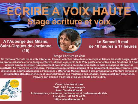 Stage écriture et voix haute