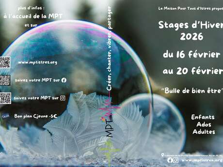 Stage "Bulles de bien-être" d'hiver de la Maison pour tous