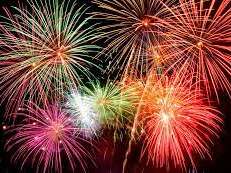 Feu d'artifice à la station de Chabanon