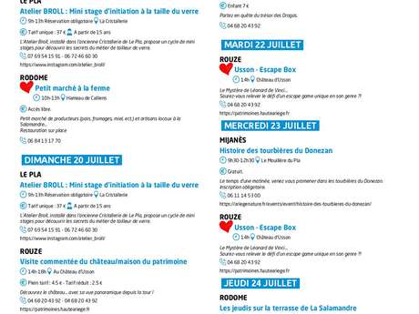 Programa de actos de Donezan