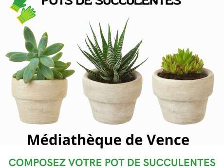 Atelier intergénérationnel  de création d'un pot de succulentes