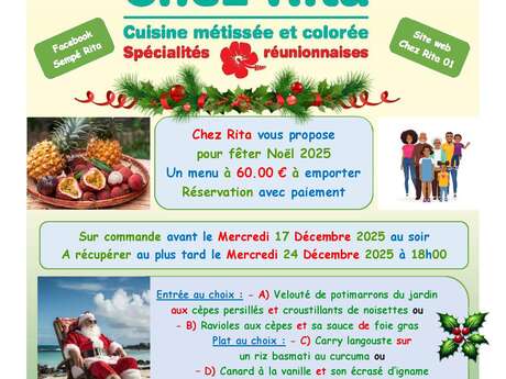 Menu de Noël Chez Rita