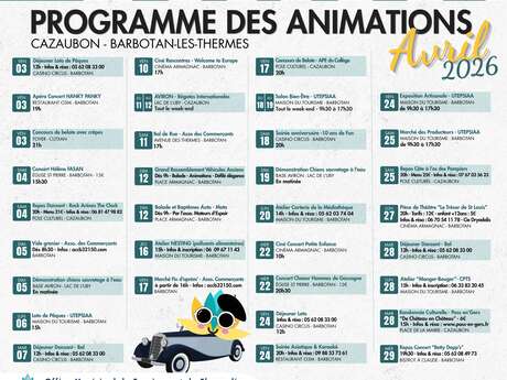 Programme Animations Cazaubon - Barbotan-les-Thermes