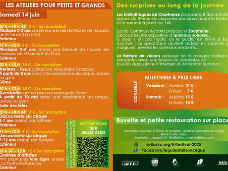 Festival le guiers fait son cirque : atelier musique