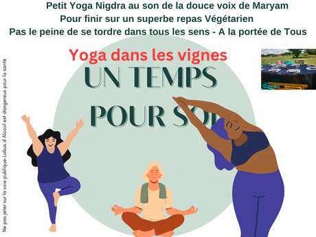 Yoga dans les vignes