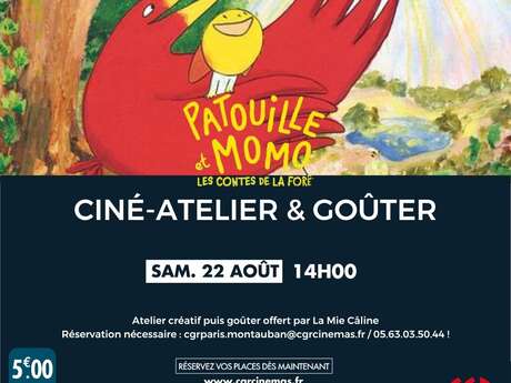Ciné-atelier et goûter - PATOUILLE ET MOMO, LES CONTES DE LA FORÊT