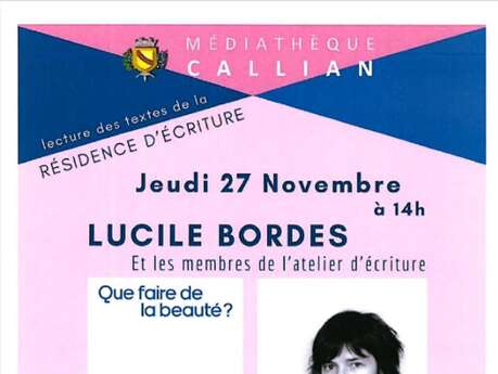 Rencontre - Dédicace avec Lucille Bordes, écrivaine