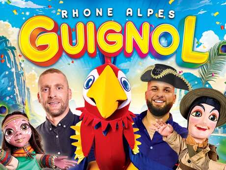Guignol Rhône-Alpes et Rio le majestueux perroquet