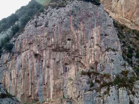 Lordat climbing site