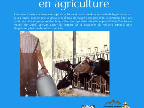 Conférence sur le mal être en agriculture par Daniel Lenoir au Centre Culturel de la Gorge