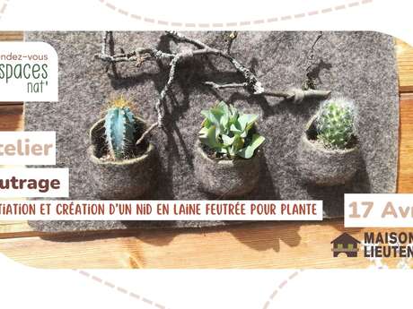 Atelier feutrage : Nid pour plantes
