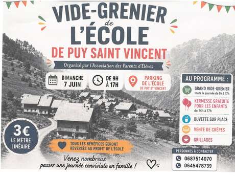 Vide Grenier de l'Ecole de Puy Saint Vincent