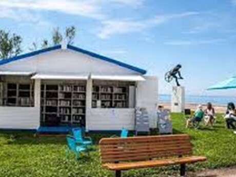 Bibliothèque à la plage