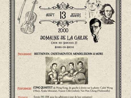 Concert du Cong Quatuor à cordes de Hong Kong