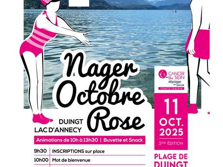Nager pour octobre rose : le bain rose
