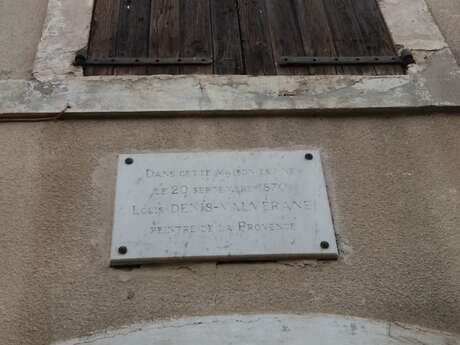 Plaque de la maison natale de Louis Denis Valverane