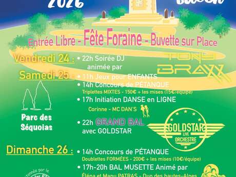 Fête votive et foraine d'Aspres sur Buëch