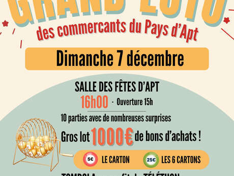 GRAND LOTO des commerçants du Pays d’Apt