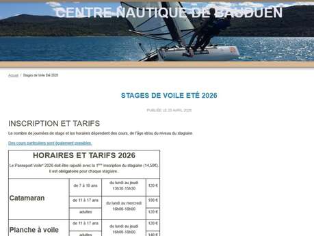 Summer course at the Centre Nautique de Bauduen