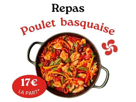 Repas - Poulet basquaise