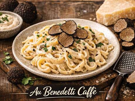 Pâtes à la truffe au Benedetti Caffè
