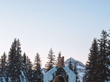 Yoga aperitif with Lara at the Mont Charvin hotel