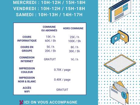 Espace multimédia à la médiathèque