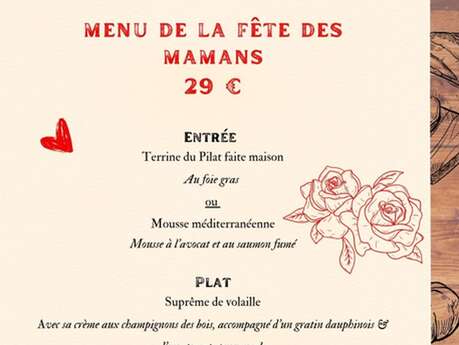 Menu de la fête des mères au Convi'Vial Menu de la fête des mères au Convi'Vial