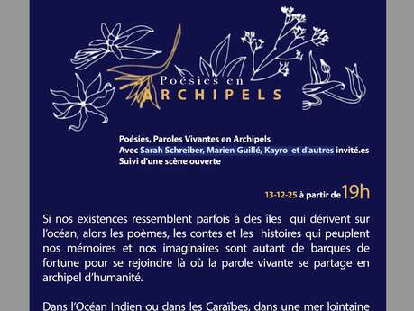 Soirée poésies et paroles vivantes en archipels
