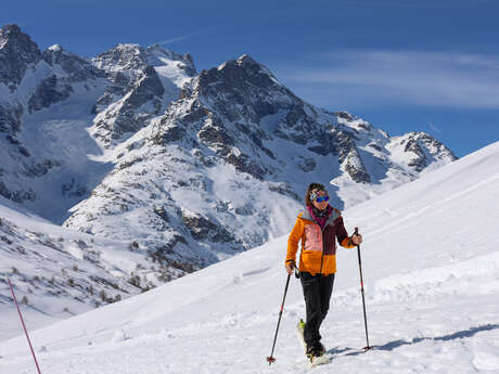 Le jardin Alpin en raquettes