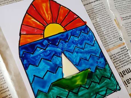 Atelier Vitrail, jeu de couleur