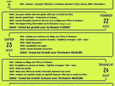 Fête Patronale de la Ste Croix à St Dalmas de Valdeblore