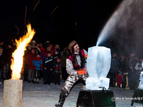 Sculpture sur glace sur le thème du street art