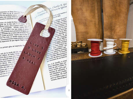 Atelier création d'un marque page en cuir