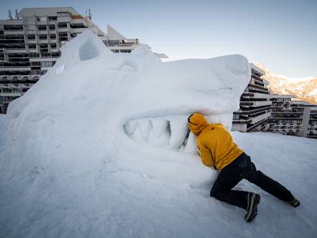 Sculpture sur neige monumentale participative ! Sculpture sur neige monumentale participative !