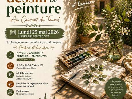Journée de dessin et peinture au Couvent du Tourel à la Tour d'Aigues