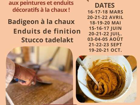 Stage de 3 jours "Initiation aux techniques décoratives à la chaux"