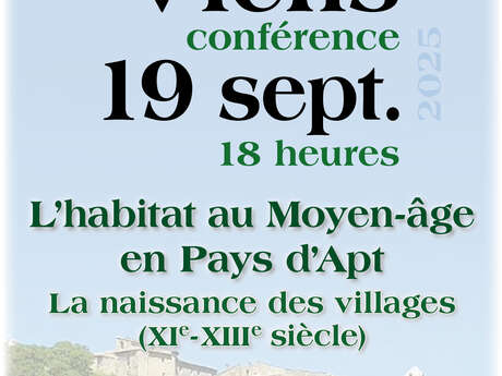 Journées du Patrimoine - Conférence à Viens
