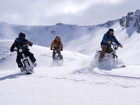 Electric snowmobile with Moonbikes Aventure